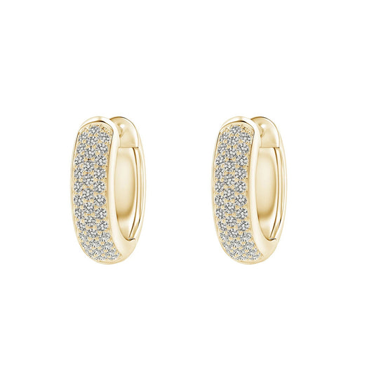 Classic Pave Diamond  Hoops