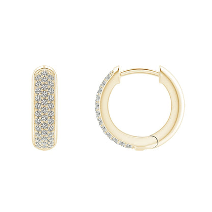 Classic Pave Diamond  Hoops