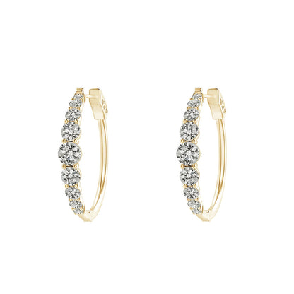 Elegant Diamond Hoop Earrings