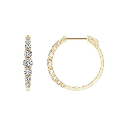 Elegant Diamond Hoop Earrings