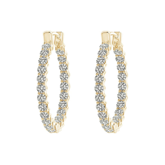 Radiant Diamond Hoop Earrings