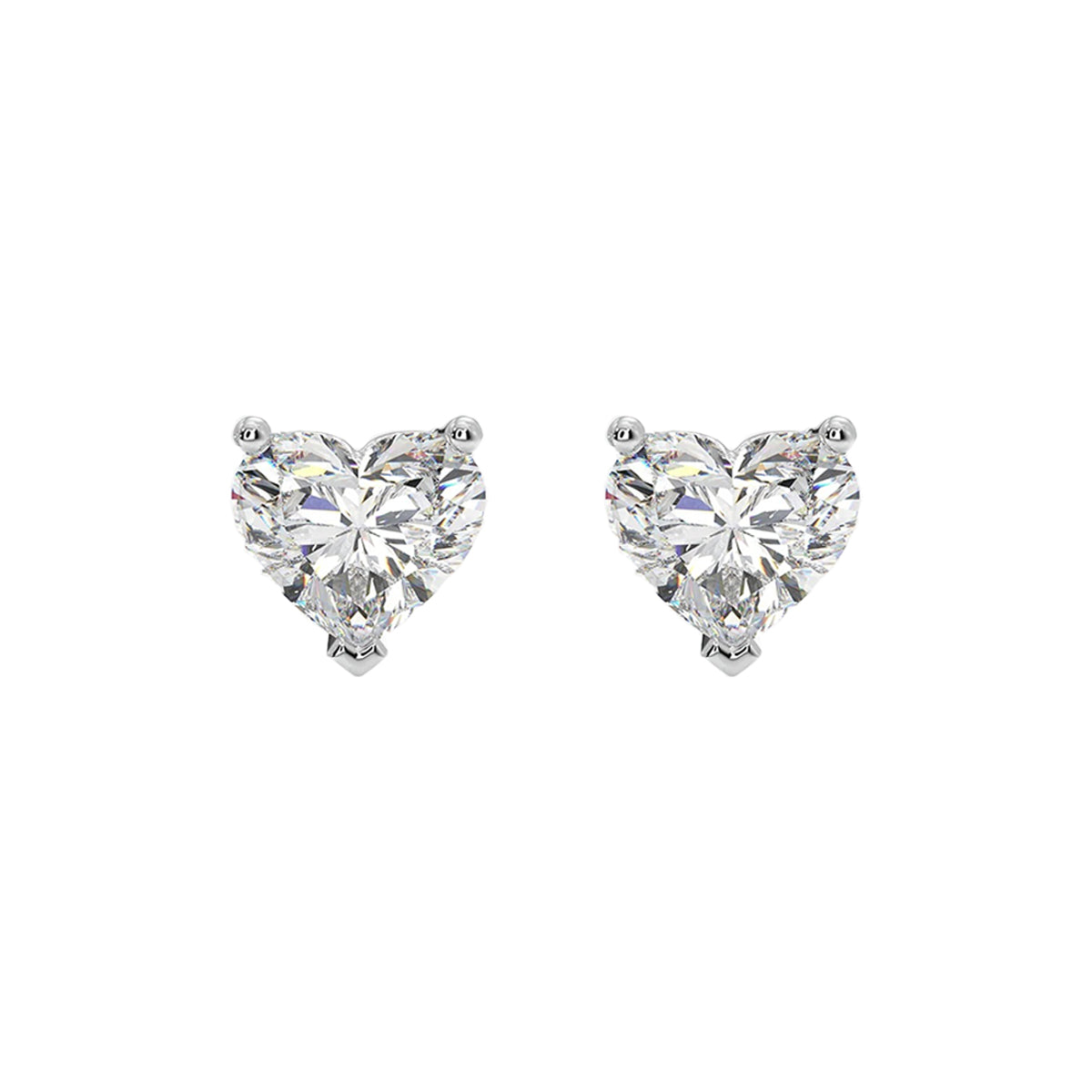 0.75 ct classic heart studs