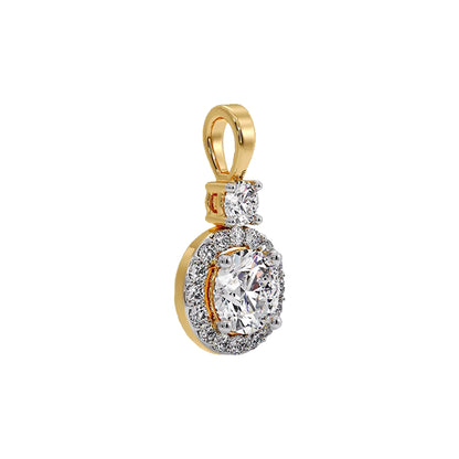 0.75 ct Solitaire Halo Pendant