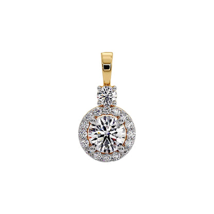 0.75 ct Solitaire Halo Pendant