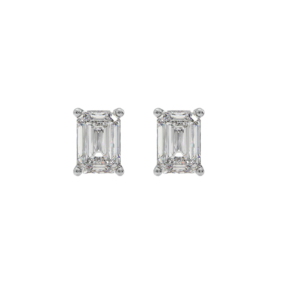 1 ct emerald classic studs