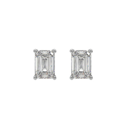 1 Ct Emerald Classic Studs