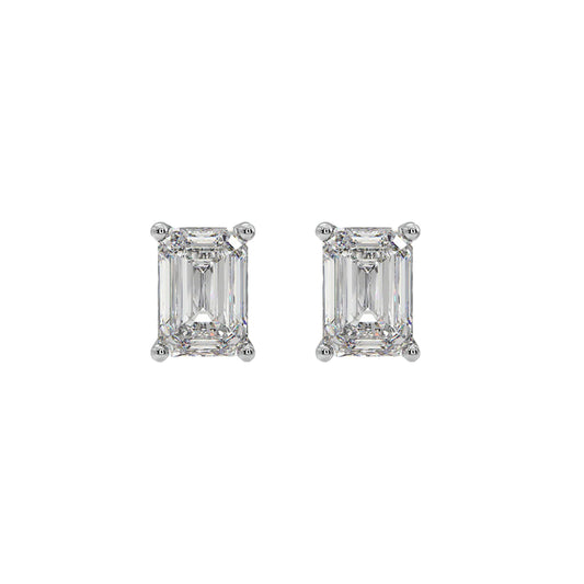 1 Ct Emerald Classic Studs
