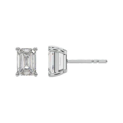 1 Ct Emerald Classic Studs