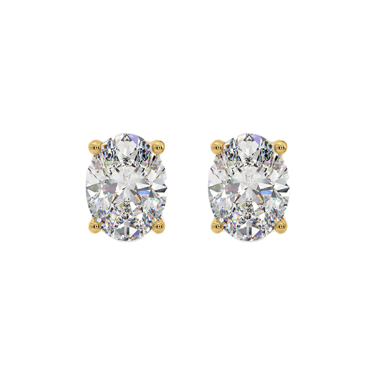 1 ct oval studs