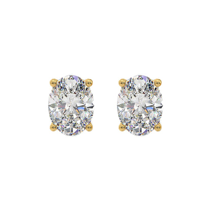 1 Ct Oval Studs