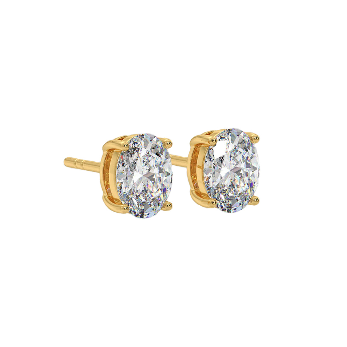 1 ct oval studs