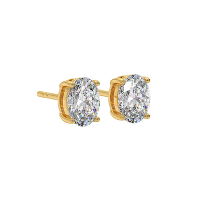 1 Ct Oval Studs