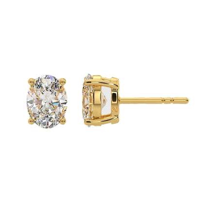 1 Ct Oval Studs