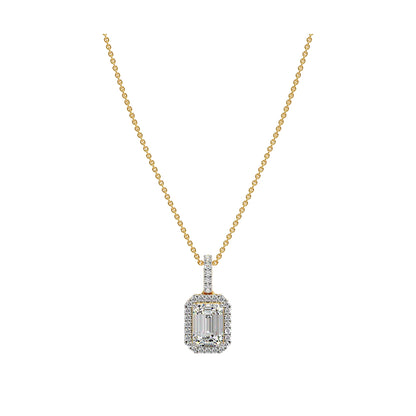 1 ct Sparkle Emerald Halo Pendant
