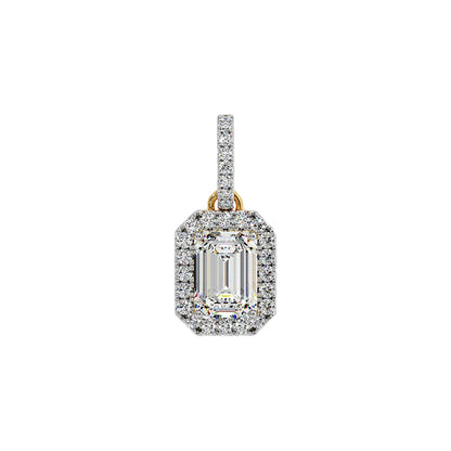1 ct Sparkle Emerald Halo Pendant