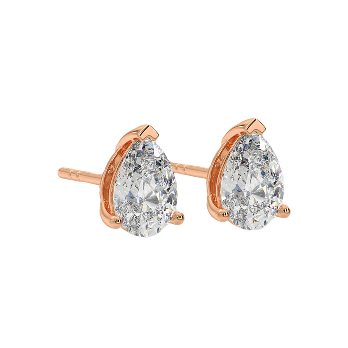 1 ct pear studs