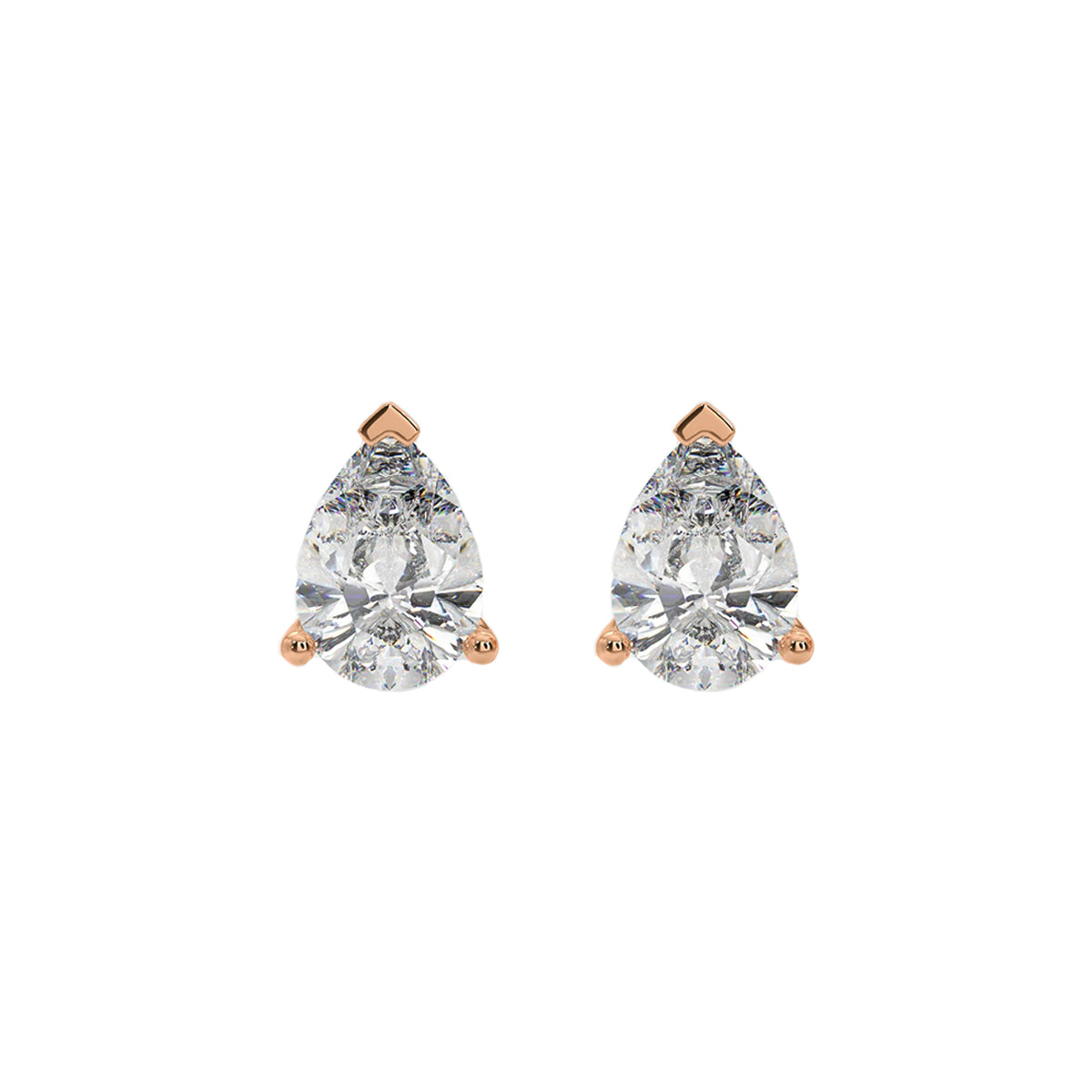 1 ct pear studs