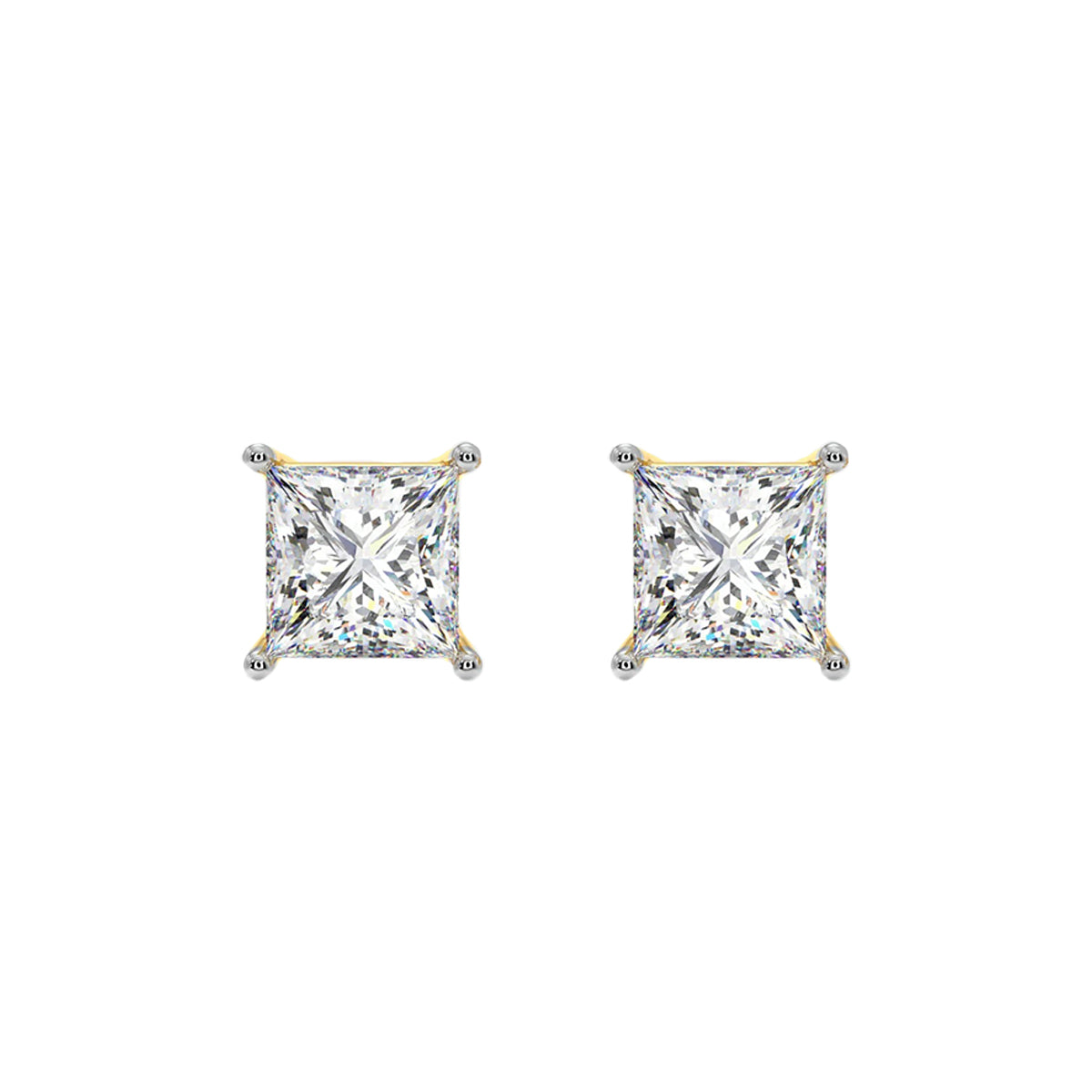 1 ct princess studs
