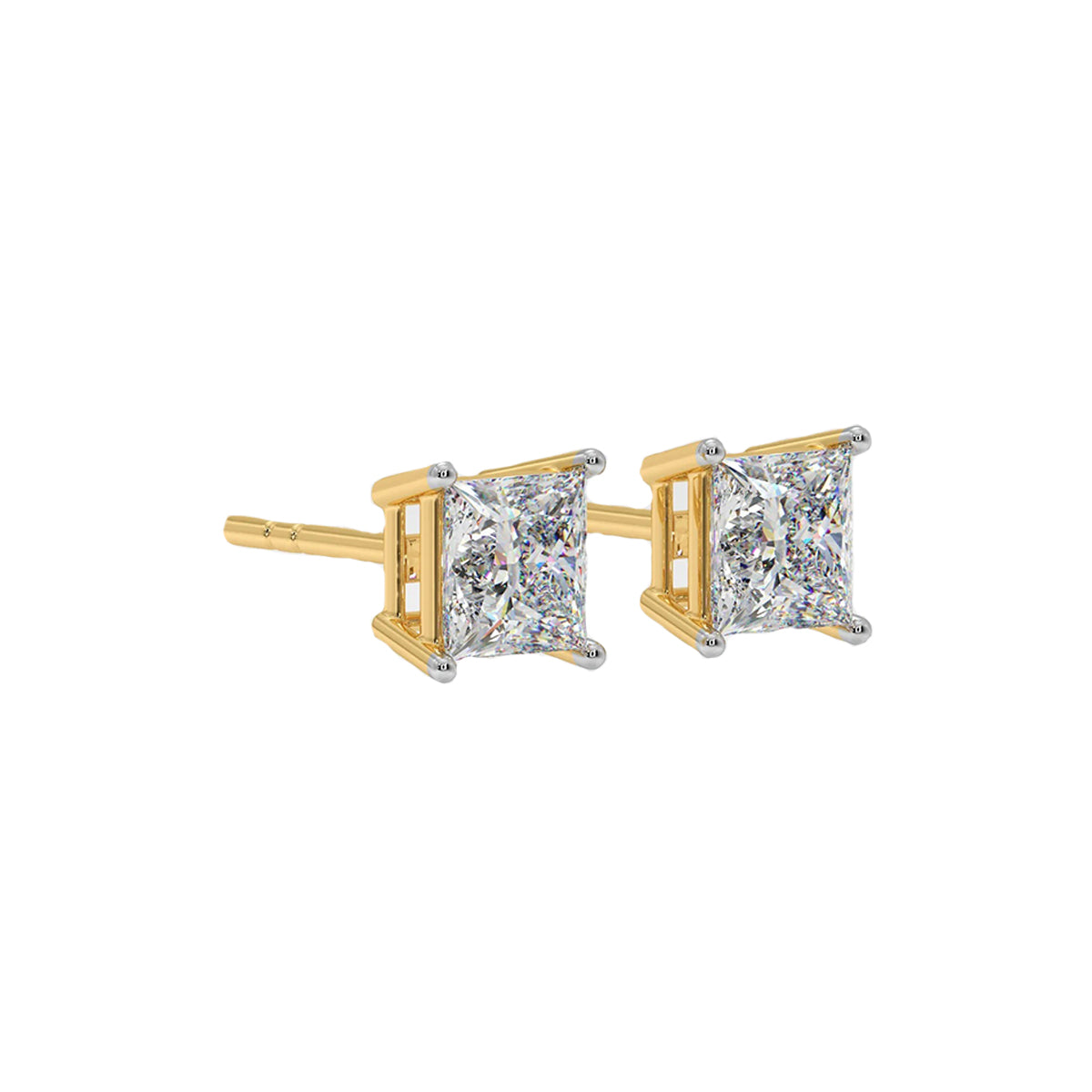1 ct princess studs