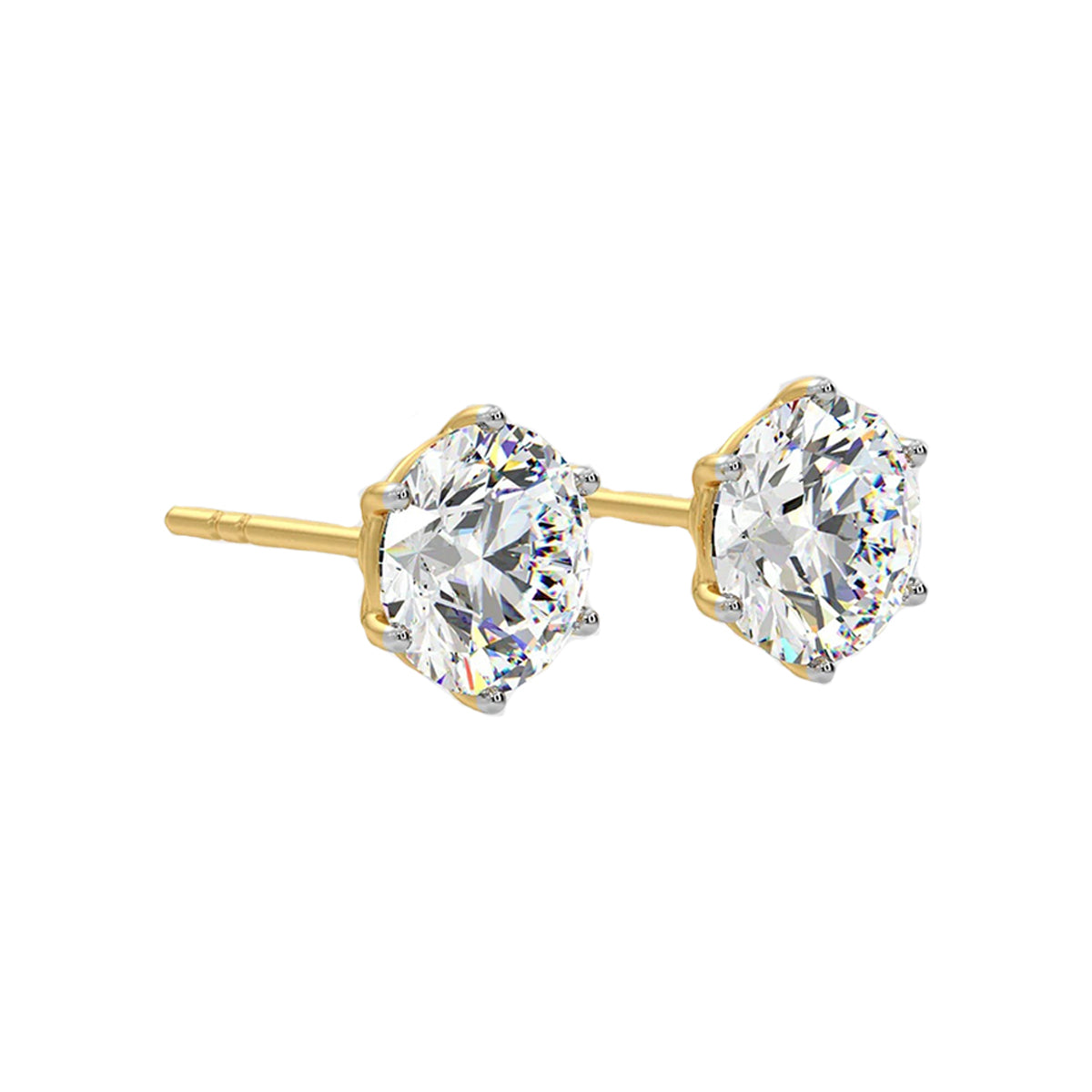 1 ct solitaire studs