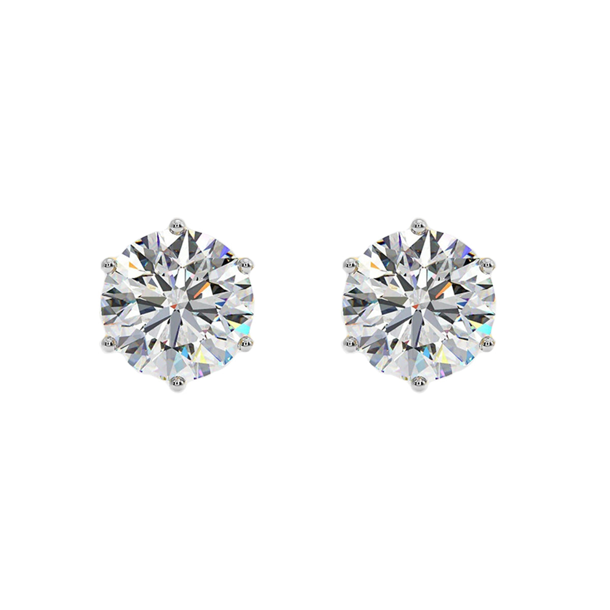 1 ct solitaire studs