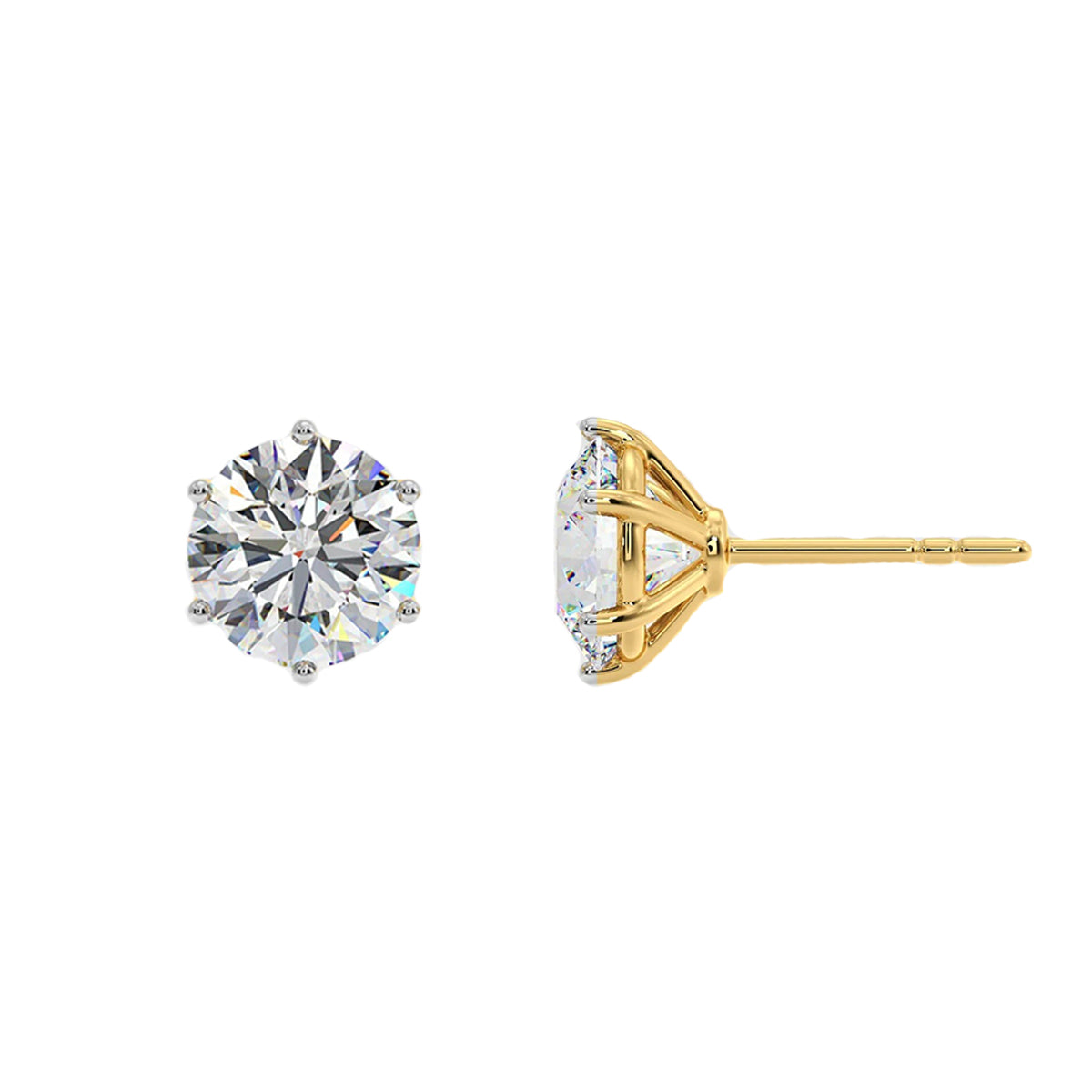 1 ct solitaire studs
