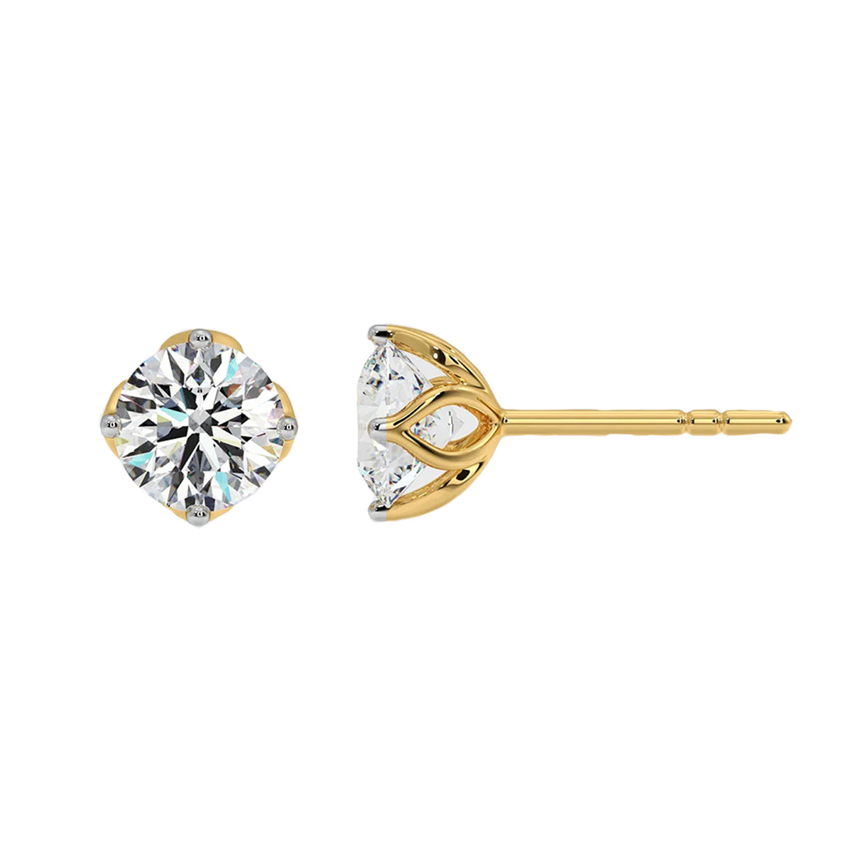 1 ct solitaire studs