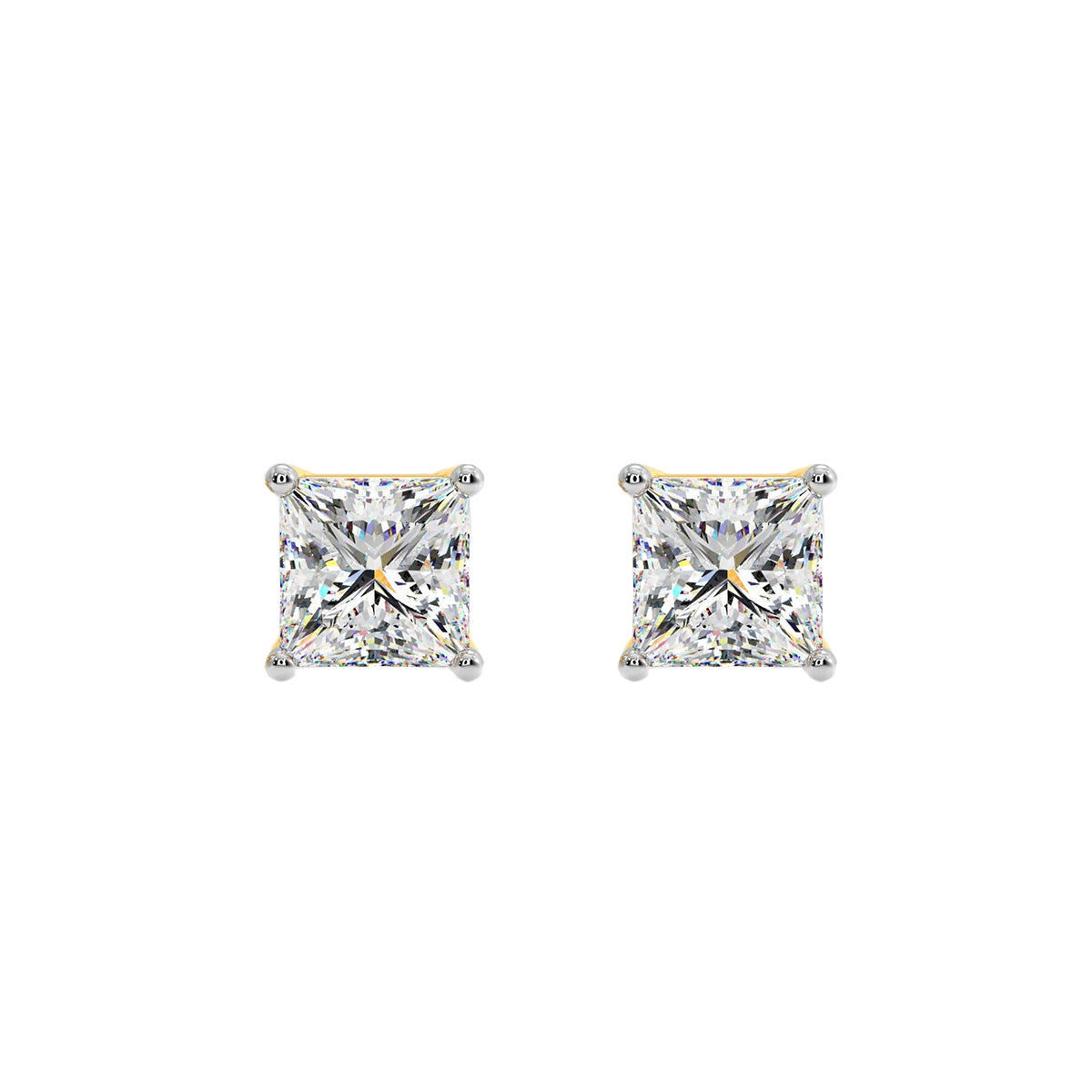 1.50 ct princess studs